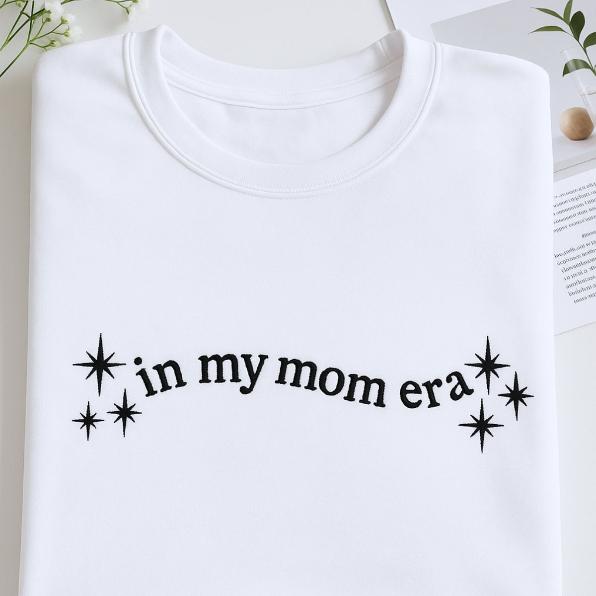 Mom Era Custom Embroidered Crewneck - In My Mom Era Star - Cute Mother's Day Gift