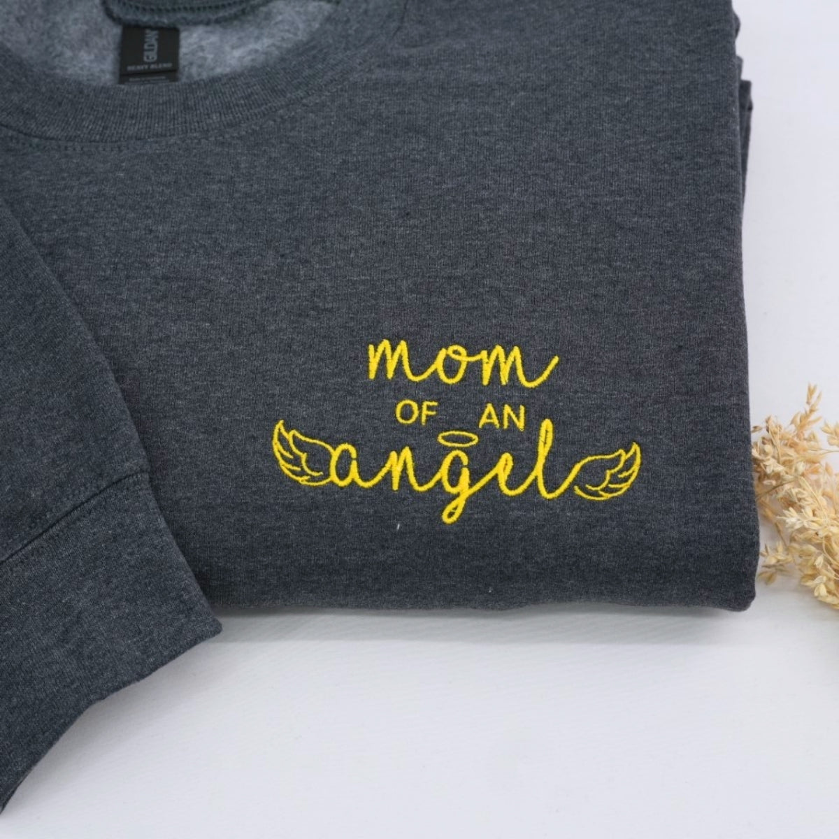Mom of Angel Custom Embroidered Sweatshirt - Memorial Remembrance Hoodie - Gift for Loss of Child