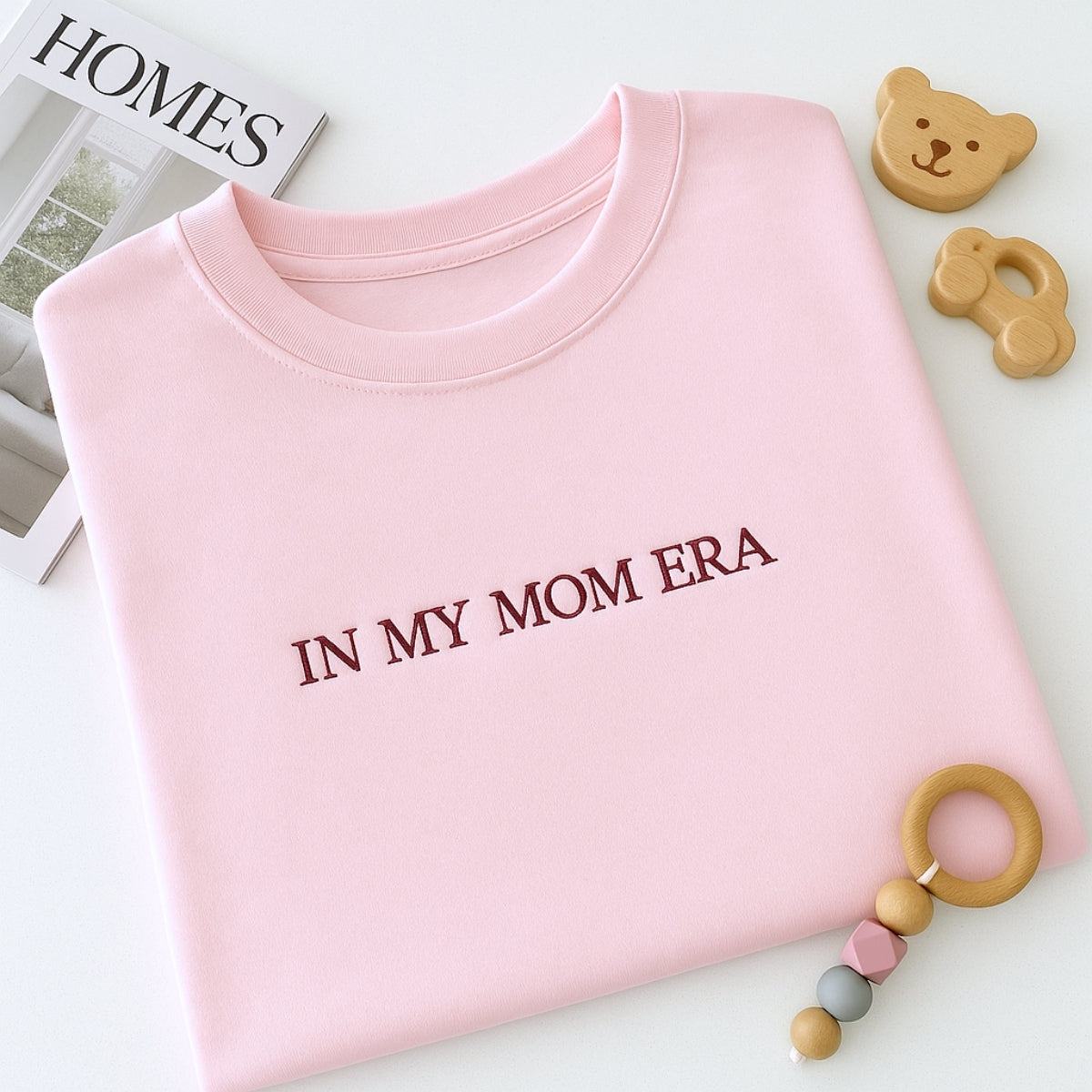 Mom Era Custom Sweater - In My Mom Era Embroidered Pullover - Trendy Mother's Day Gift