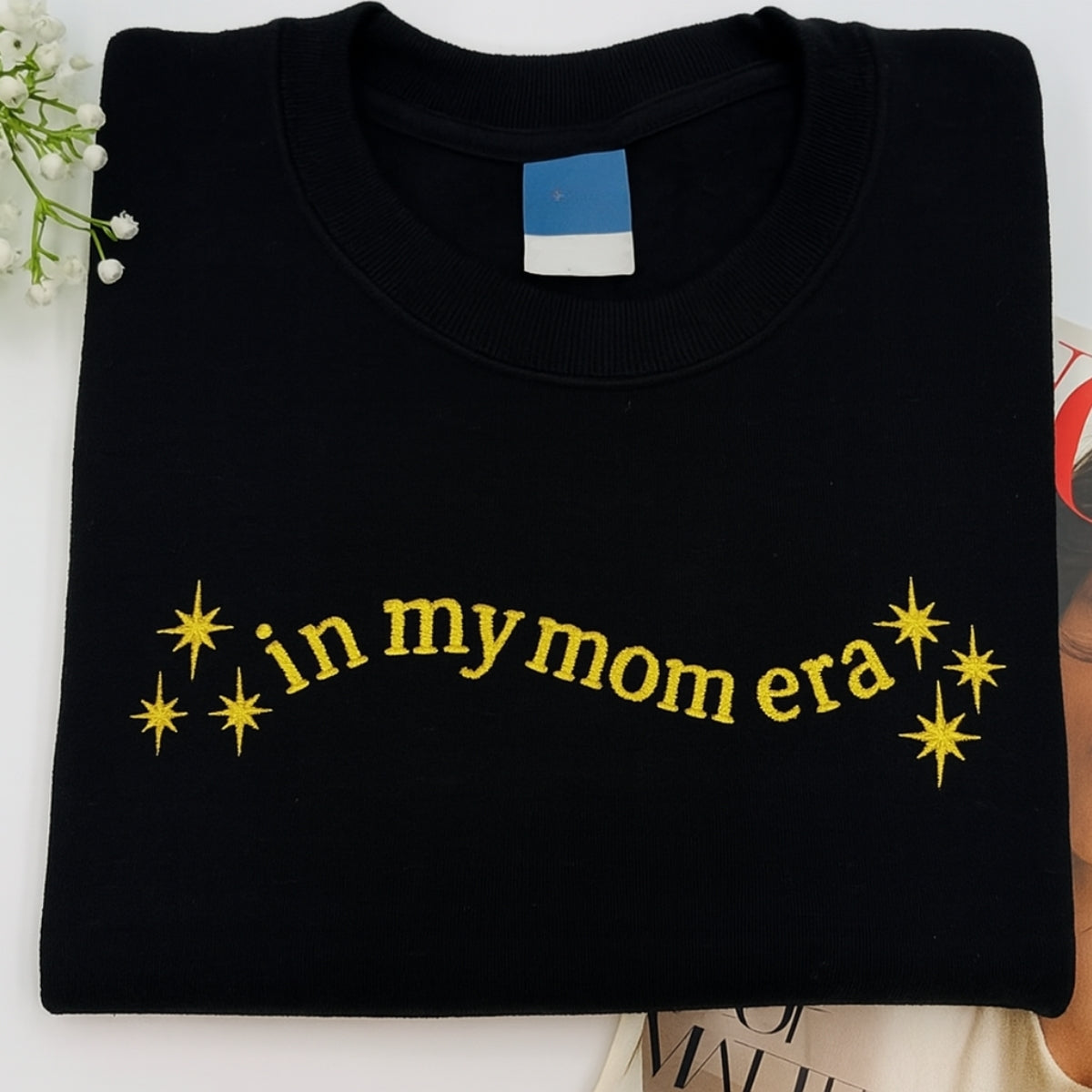 Mom Era Custom Sweatshirt - In My Mom Era Star Embroidered Crewneck - Cute Mother's Day Gift