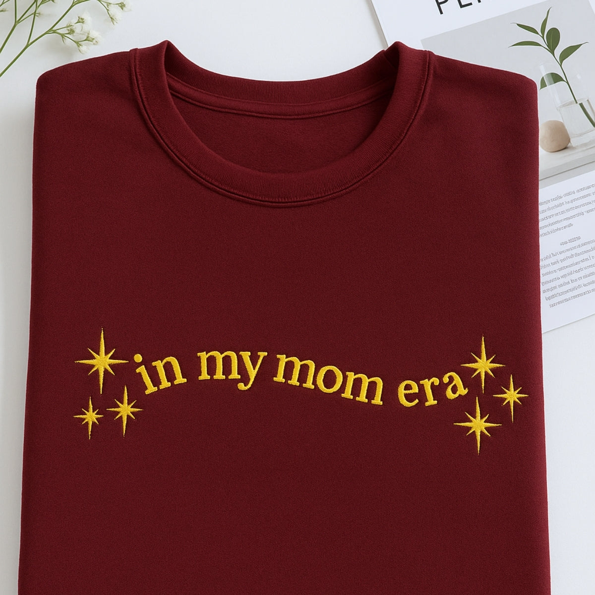 Mom Era Custom Sweatshirt - In My Mom Era Star Embroidered Crewneck - Cute Mother's Day Gift