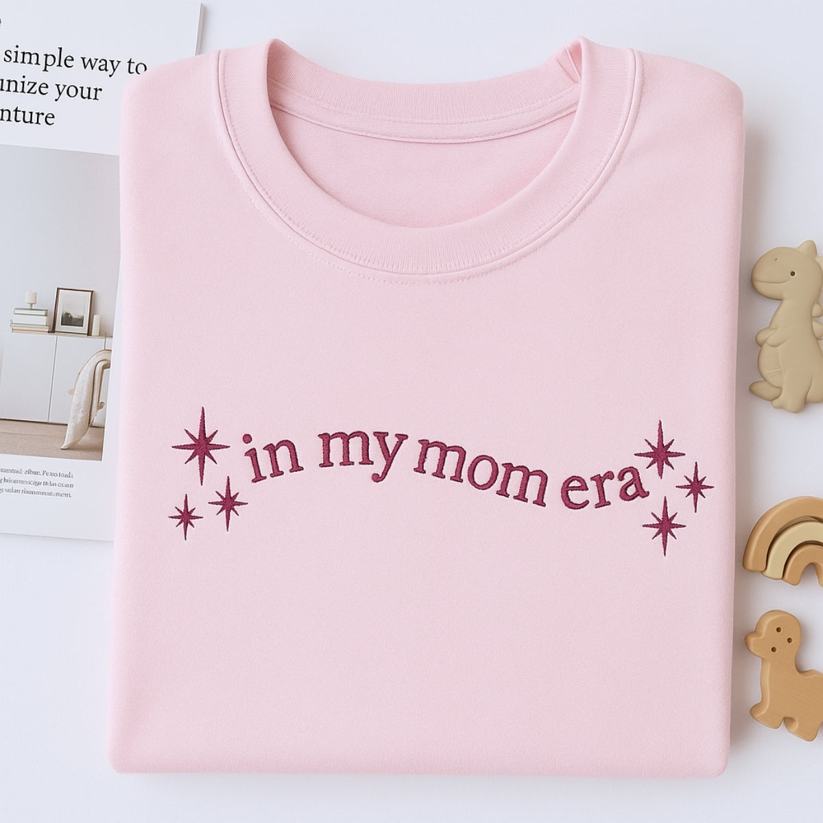 Mom Era Custom Sweatshirt - In My Mom Era Star Embroidered Crewneck - Cute Mother's Day Gift