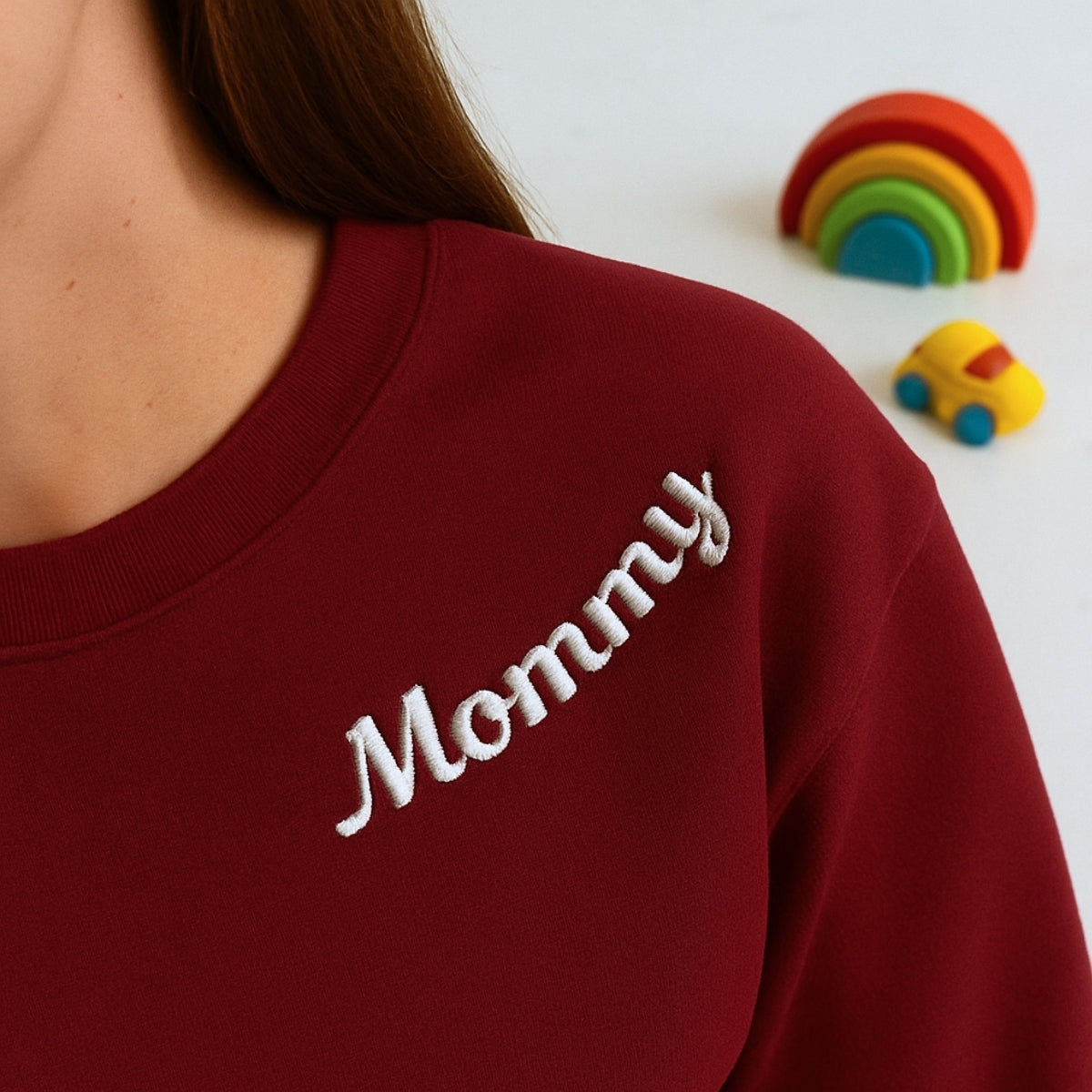 Mommy Custom Embroidered Hoodie - Personalized Mom Sweatshirt - Perfect Mother's Day Gift