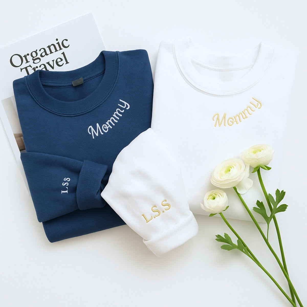 Mommy Custom Embroidered Hoodie - Personalized Mom Sweatshirt - Perfect Mother's Day Gift