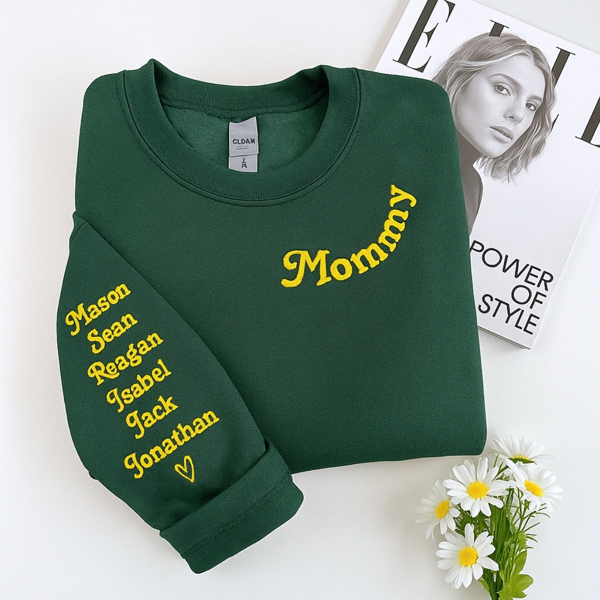 Mommy Custom Embroidered Hoodie - Personalized Mom Sweatshirt - Perfect Mother's Day Gift