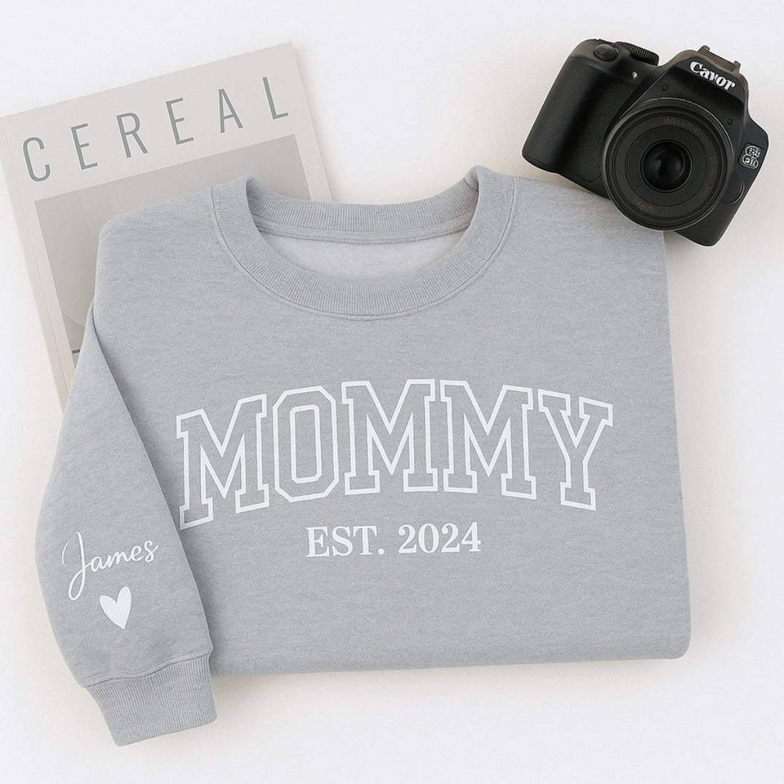 Mommy Custom Embroidered Hoodie - Varsity Style with Child Name - Personalized Mother's Day Gift