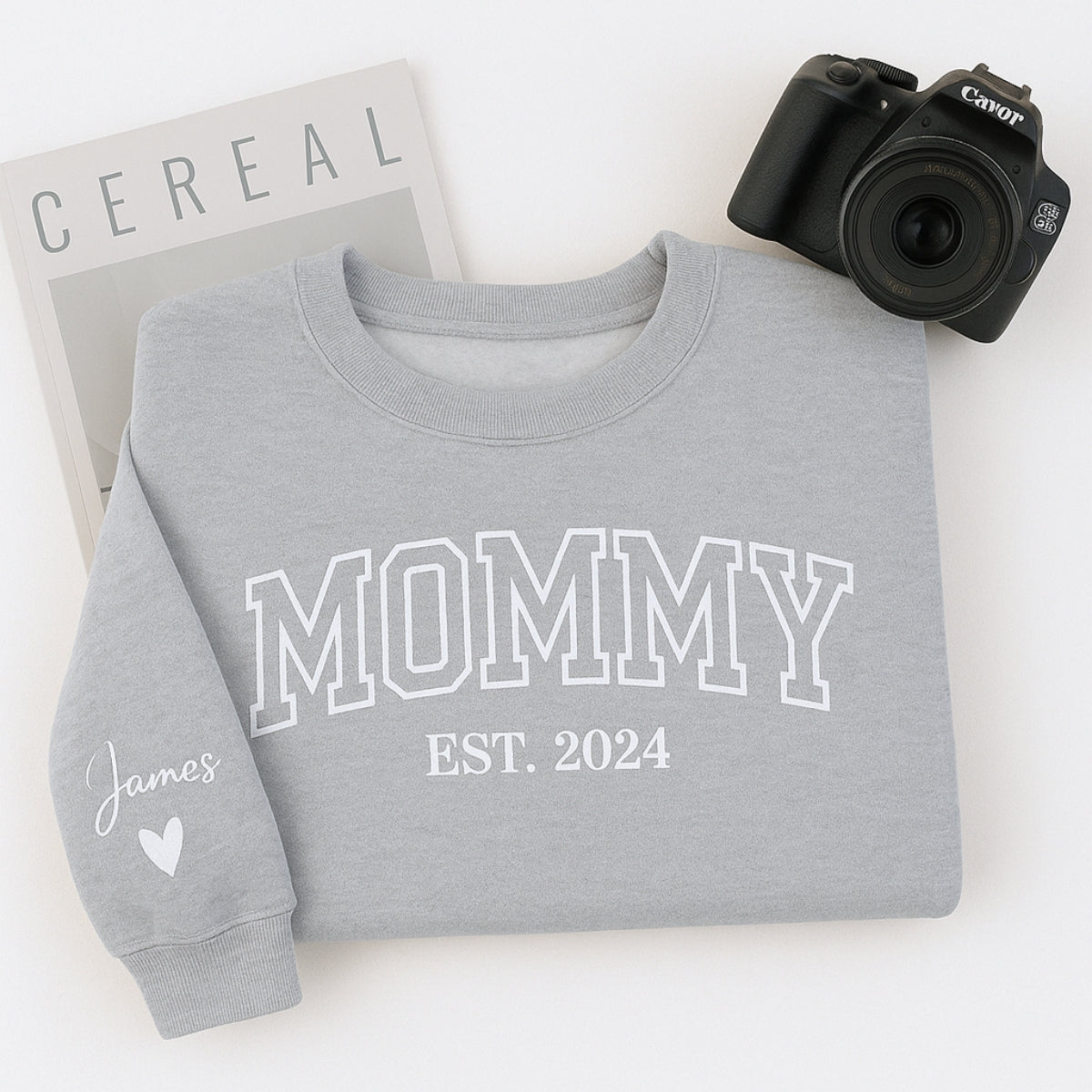 Mommy Custom Embroidered Hoodie - Varsity Style with Child Name - Personalized Mother's Day Gift