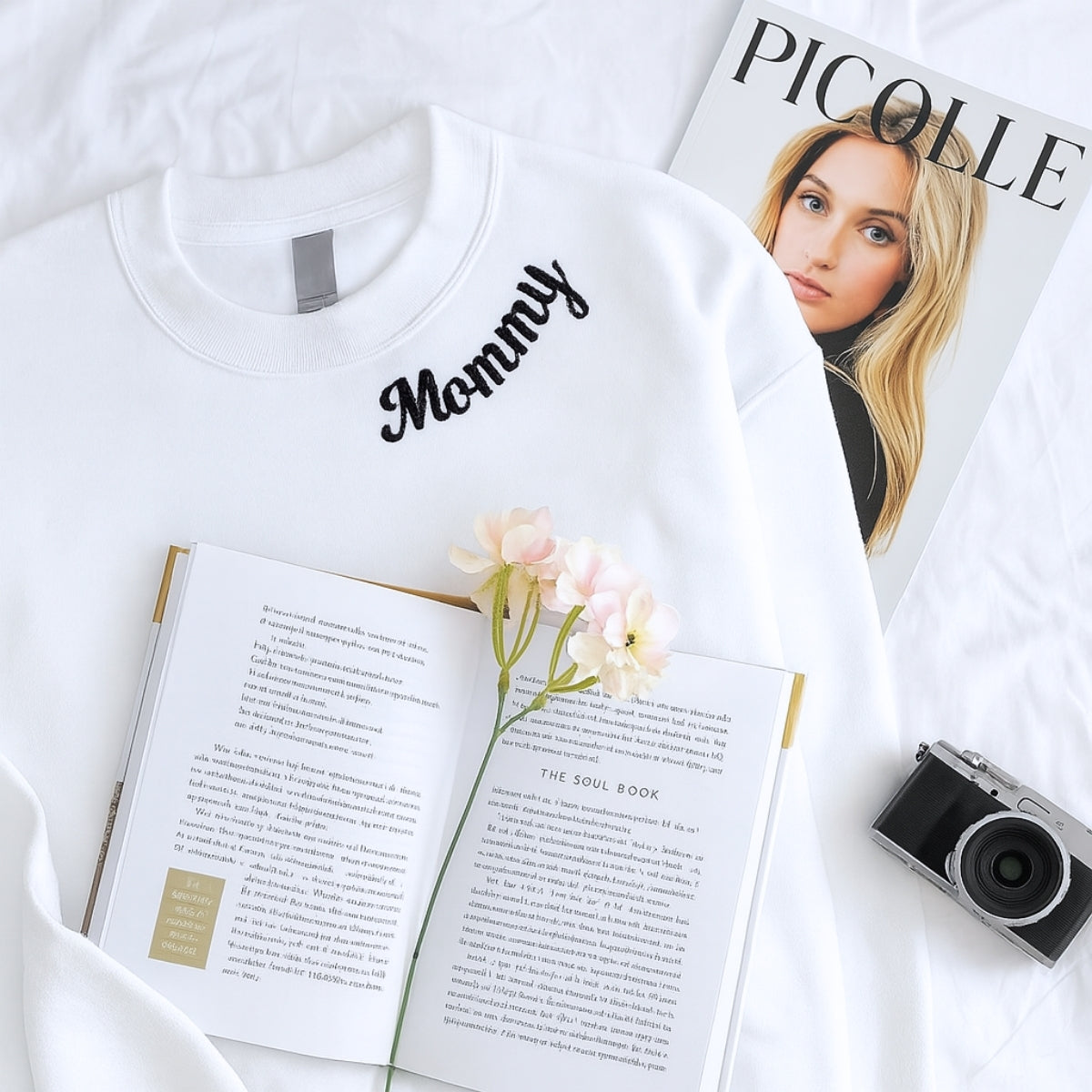 Mommy Custom Embroidered Hoodie with Kids Names - Personalized Mom Sweatshirt - Mother's Day Gift