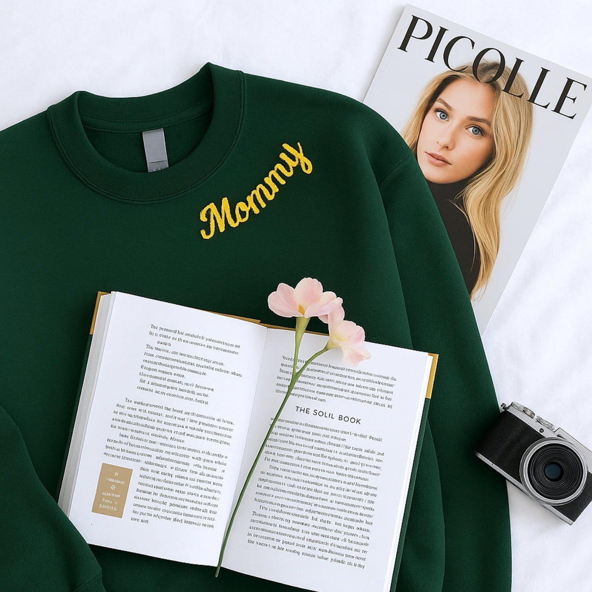 Mommy Custom Embroidered Hoodie with Kids Names - Personalized Mom Sweatshirt - Mother's Day Gift