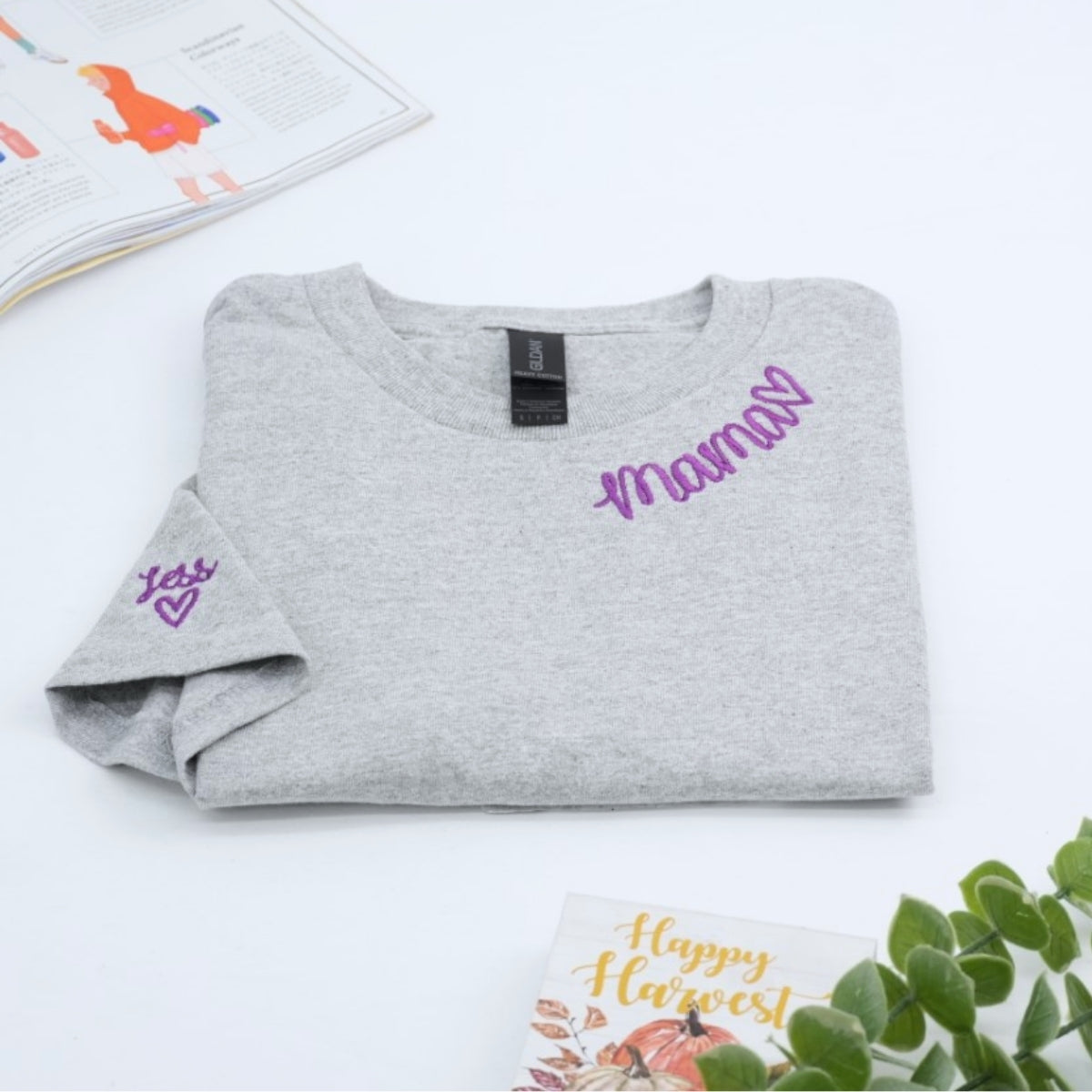Mommy Custom Embroidered T-Shirt - Mom Embroidered Shirt - Personalized Mother's Day Gift