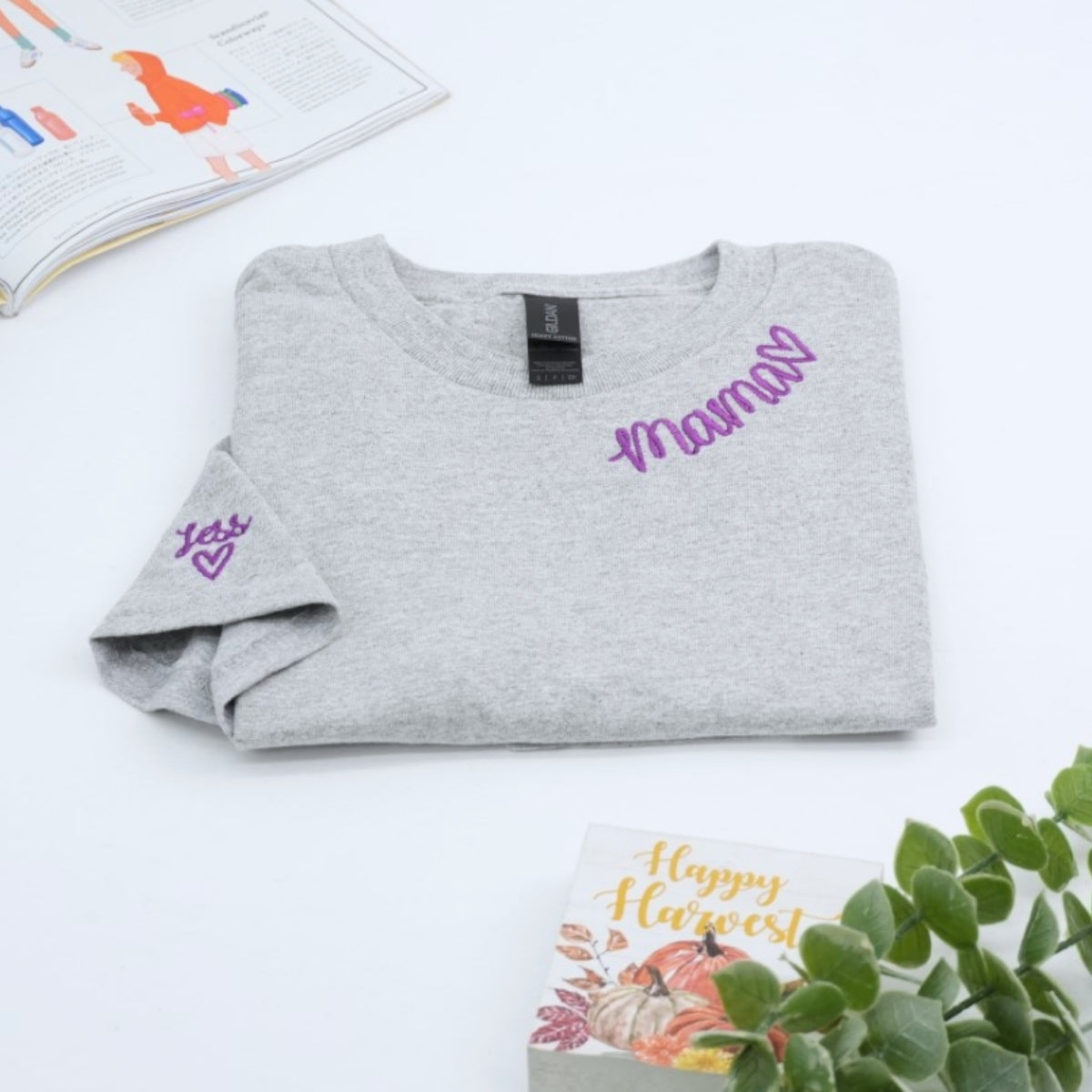Mommy Custom Embroidered T-Shirt - Mom Embroidered Shirt - Personalized Mother's Day Gift