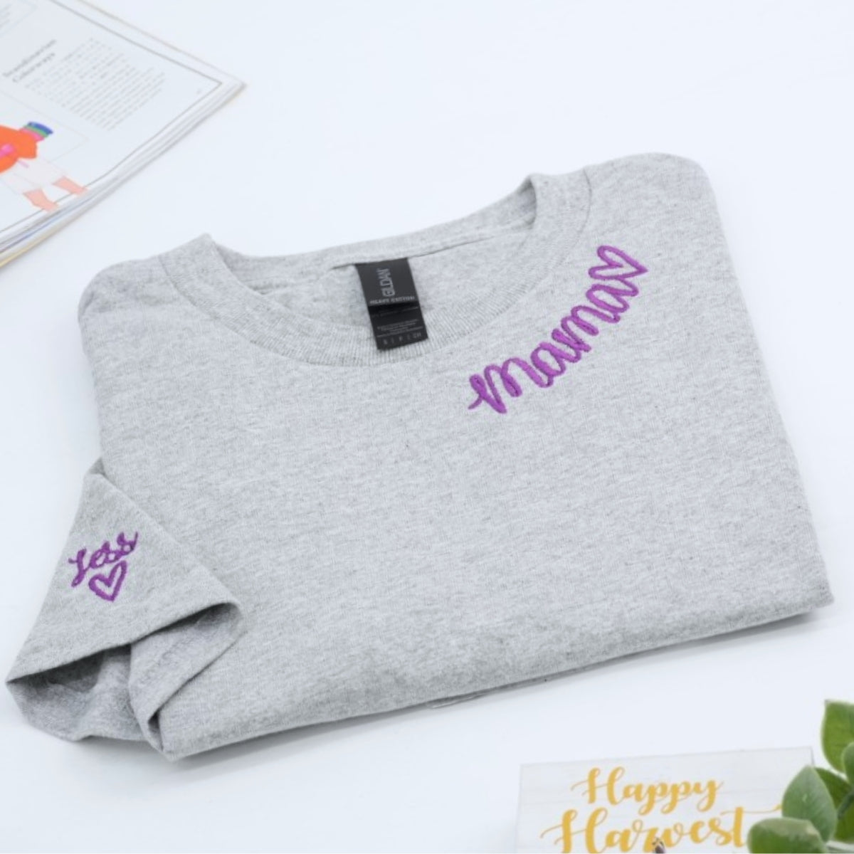 Mommy Custom Embroidered T-Shirt - Mom Embroidered Shirt - Personalized Mother's Day Gift