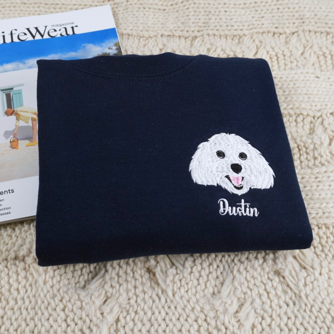 Multiple Pet Portrait Hoodies - Custom Dog Face Embroidered Sweatshirts - Multi Pet Parent Gift