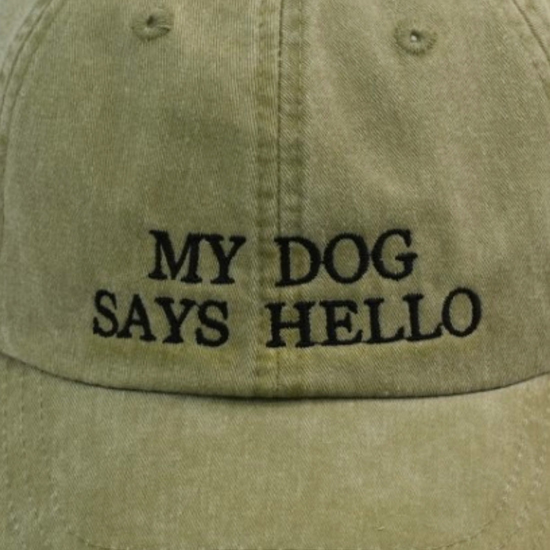 My Dog Says Hello Custom Embroidered Hat - Dog Lover Cap - Personalized Pet Parent Gift