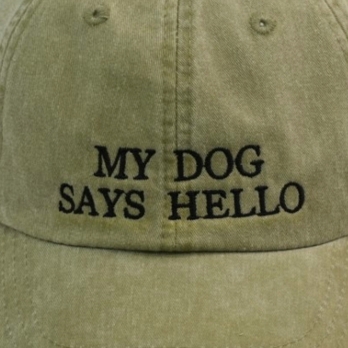 My Dog Says Hello Custom Embroidered Hat - Dog Lover Cap - Personalized Pet Parent Gift
