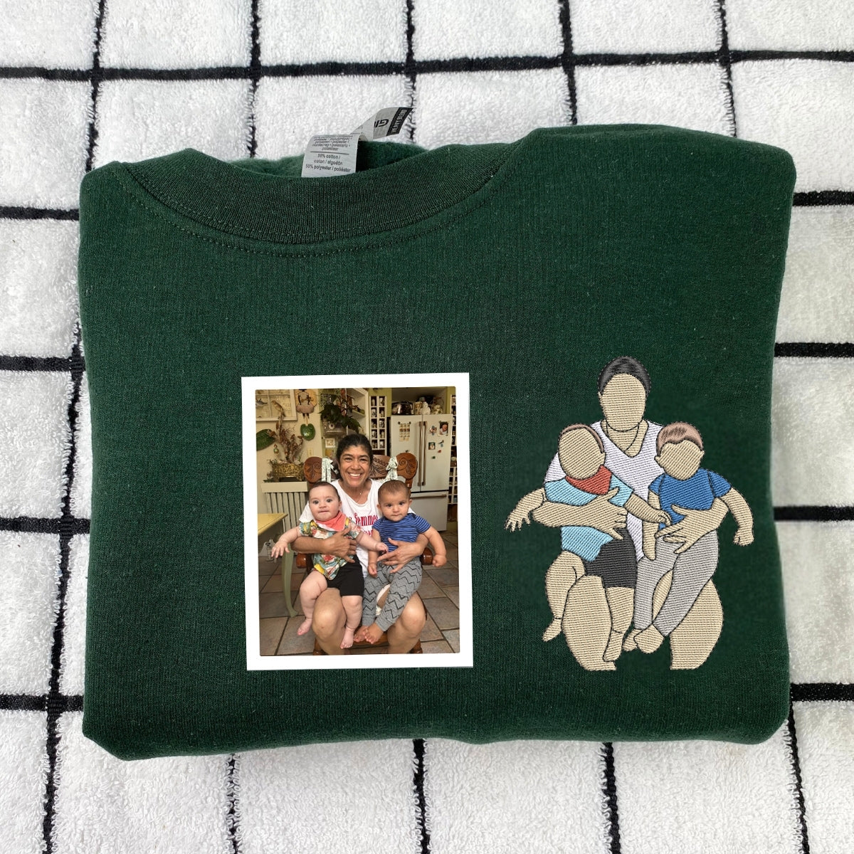 Nana Custom Embroidered Hoodie - Family Photo Sweatshirt - Personalized Grandmother Gift