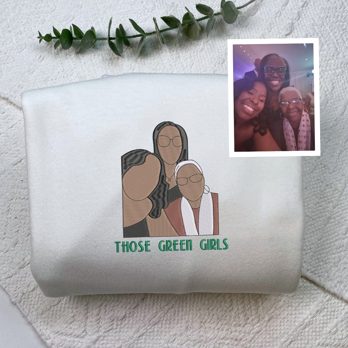 Nana Custom Embroidered Hoodie - Family Photo Sweatshirt - Personalized Grandmother Gift