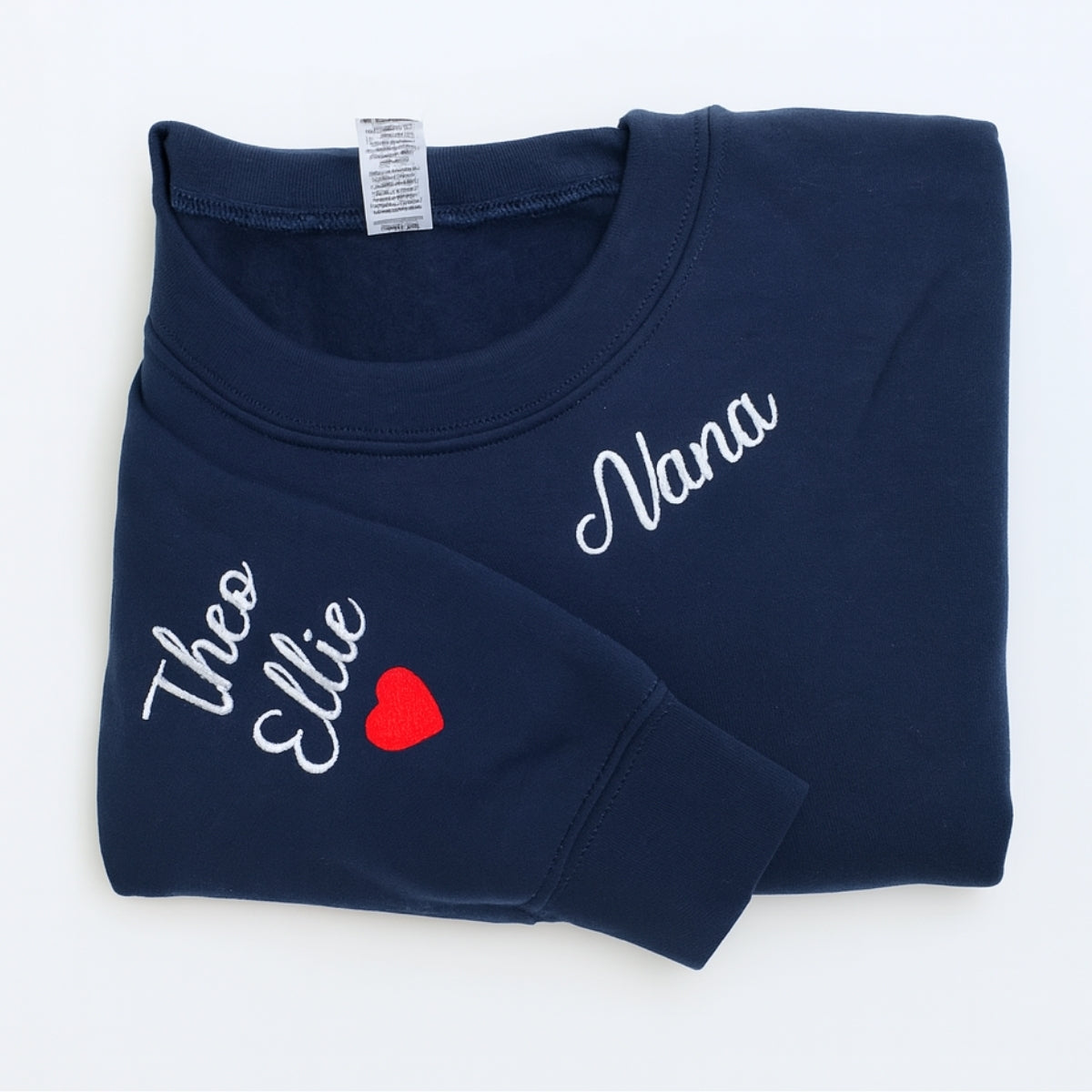Grandchildren Names Custom Embroidered Hoodie - Personalized Grandma Gift 2