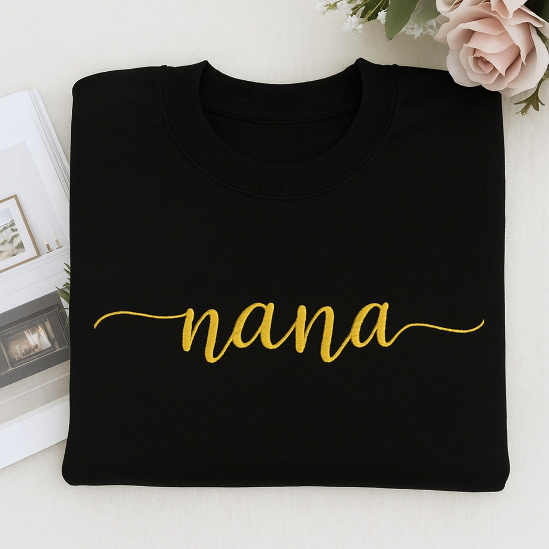 Nana Custom Embroidered Hoodie - Personalized Grandma Sweatshirt - Perfect Grandmother Gift