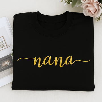 Nana Custom Embroidered Hoodie - Personalized Grandma Sweatshirt - Perfect Grandmother Gift