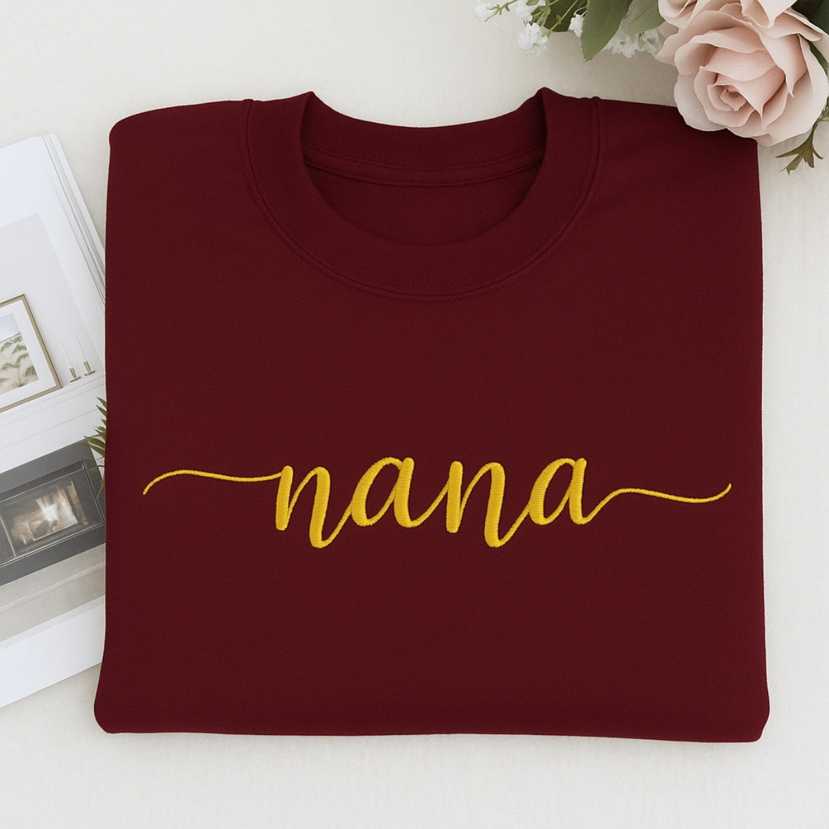 Nana Custom Embroidered Hoodie - Personalized Grandma Sweatshirt - Perfect Grandmother Gift