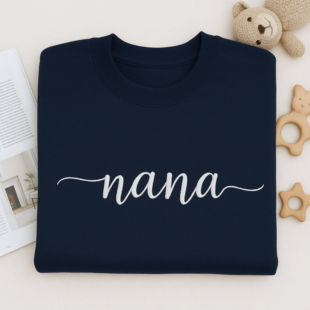 Nana Custom Embroidered Hoodie - Personalized Grandma Sweatshirt - Perfect Grandmother Gift