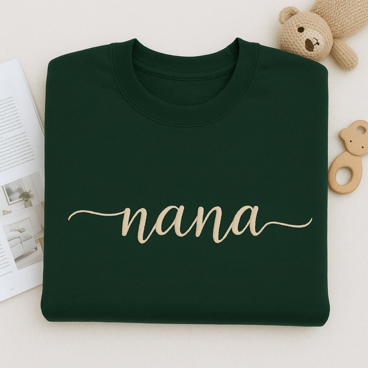 Nana Custom Embroidered Hoodie - Personalized Grandma Sweatshirt - Perfect Grandmother Gift