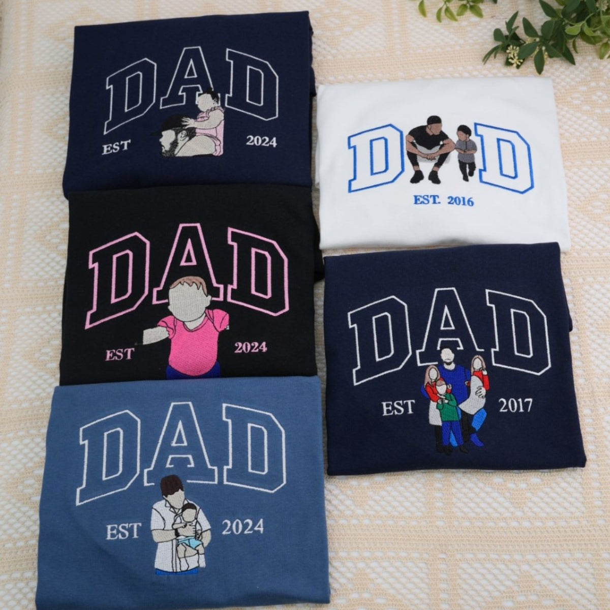 New Dad Custom Embroidered Hoodie - Father & Baby Sweatshirt - First Father's Day Gift