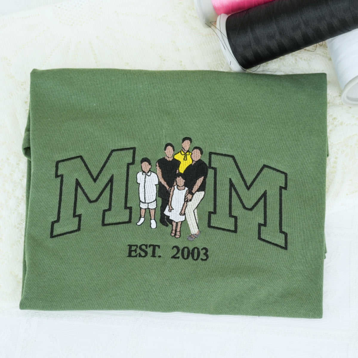 New Mom Custom Embroidered Hoodie - Mother & Baby Sweatshirt - Perfect New Mother Gift