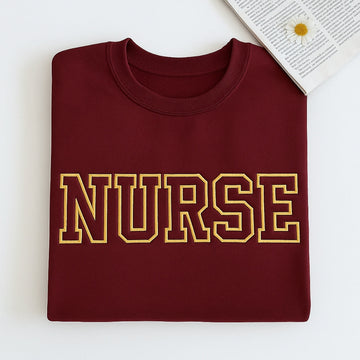 Nurse Custom Embroidered Hoodie - Healthcare Work Apparel - Personalized RN Appreciation Gift