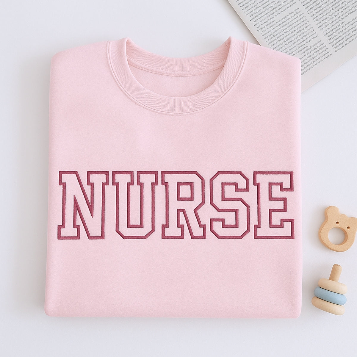 Nurse Custom Embroidered Hoodie - Healthcare Work Apparel - Personalized RN Appreciation Gift