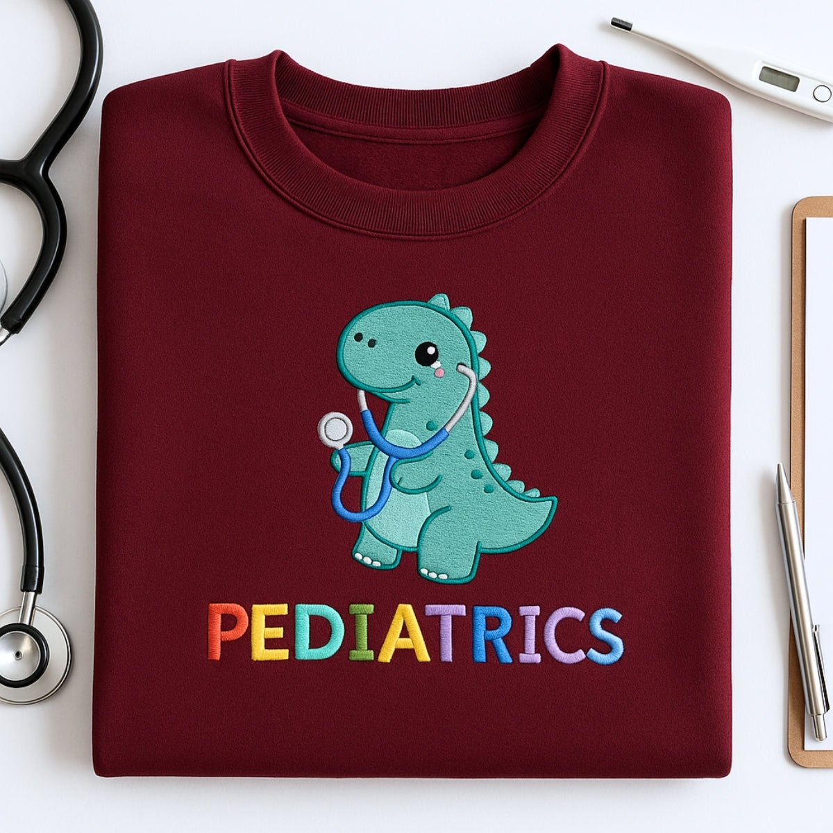 Pediatric Nurse Custom Embroidered Sweatshirt - Children's Hospital Hoodie - Personalized Gift