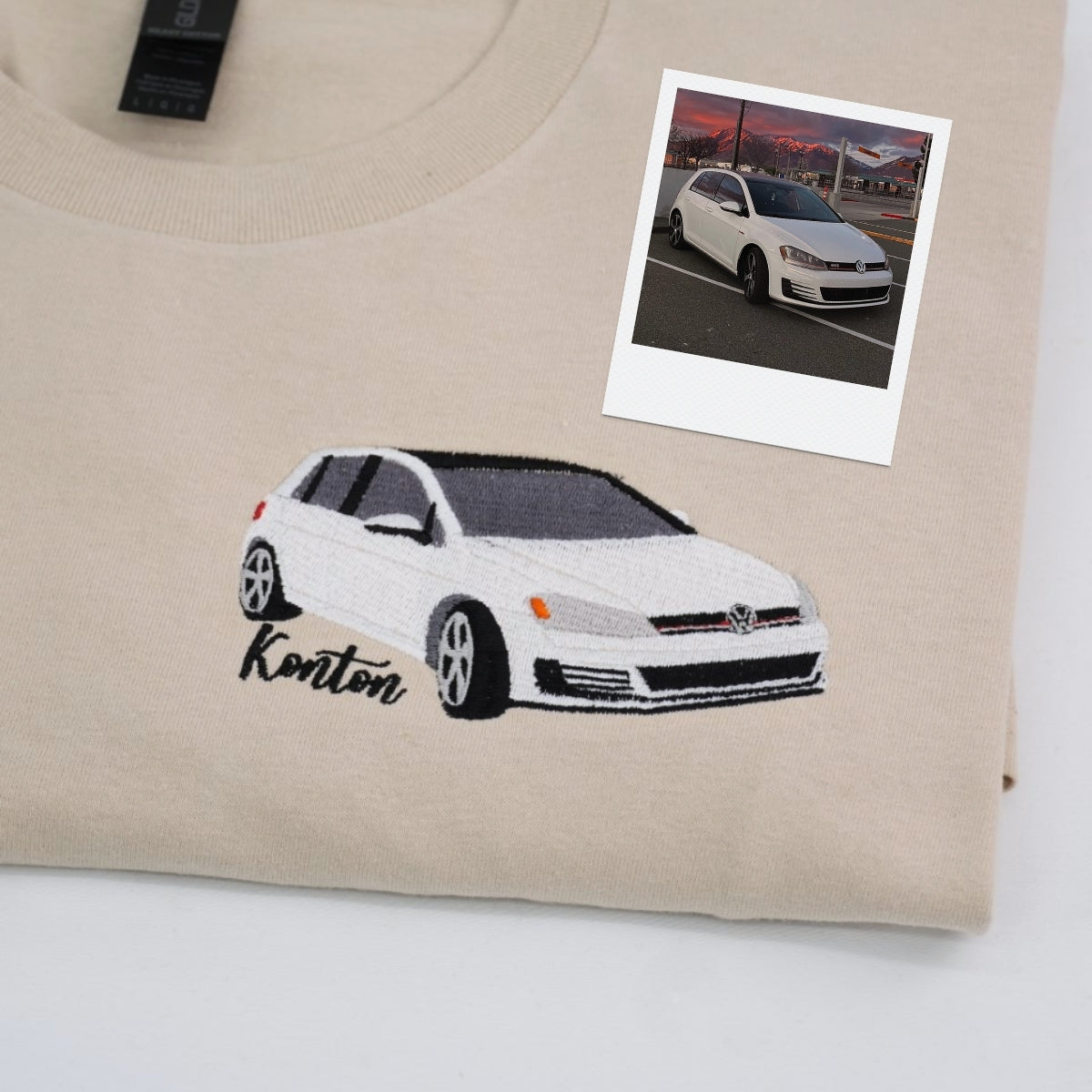 Car Custom Embroidered T-Shirt - Auto Enthusiast Apparel - Car Lover Gift