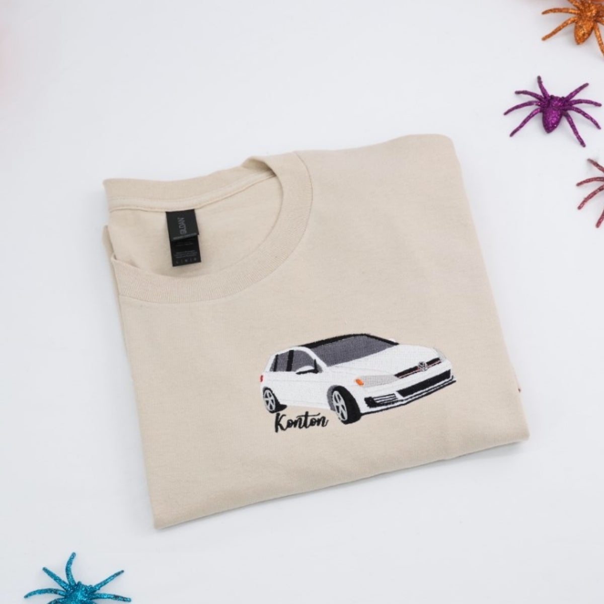 Car Custom Embroidered T-Shirt - Auto Enthusiast Apparel - Car Lover Gift