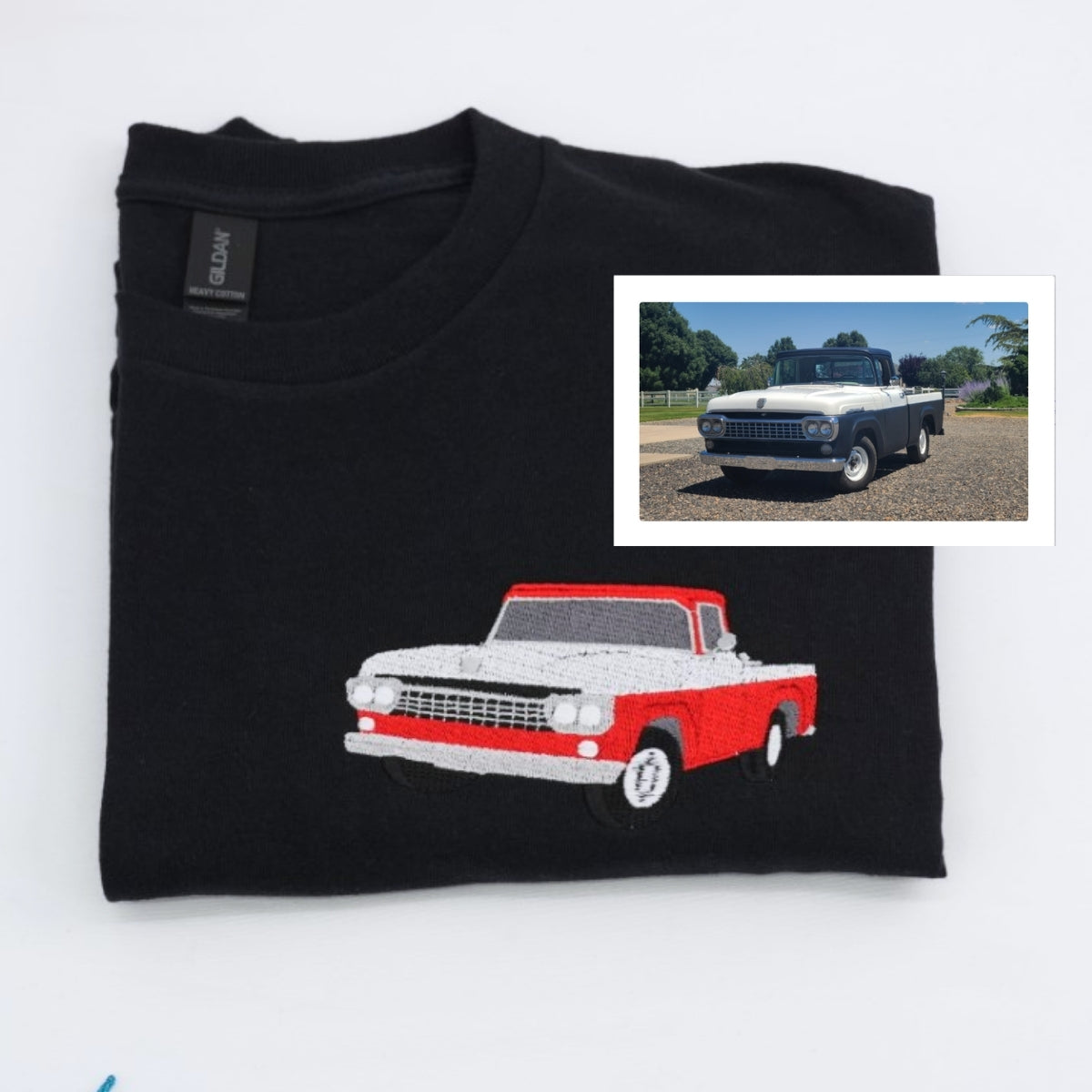 Car Custom Embroidered T-Shirt - Auto Enthusiast Apparel - Car Lover Gift