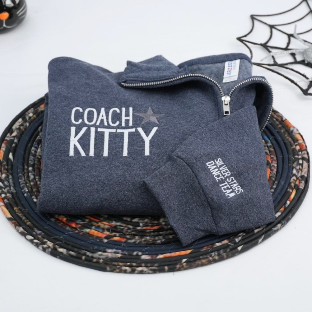 Coach Custom Embroidered Quarter Zip Hoodie - Coaching Apparel - Coach Gift