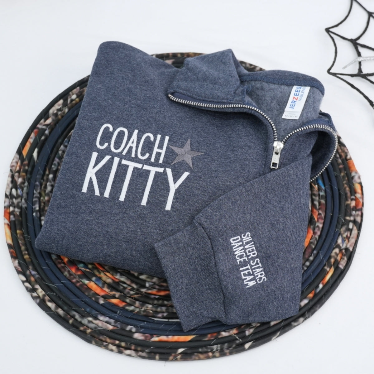 Coach Custom Embroidered Quarter Zip Hoodie - Coaching Apparel - Coach Gift
