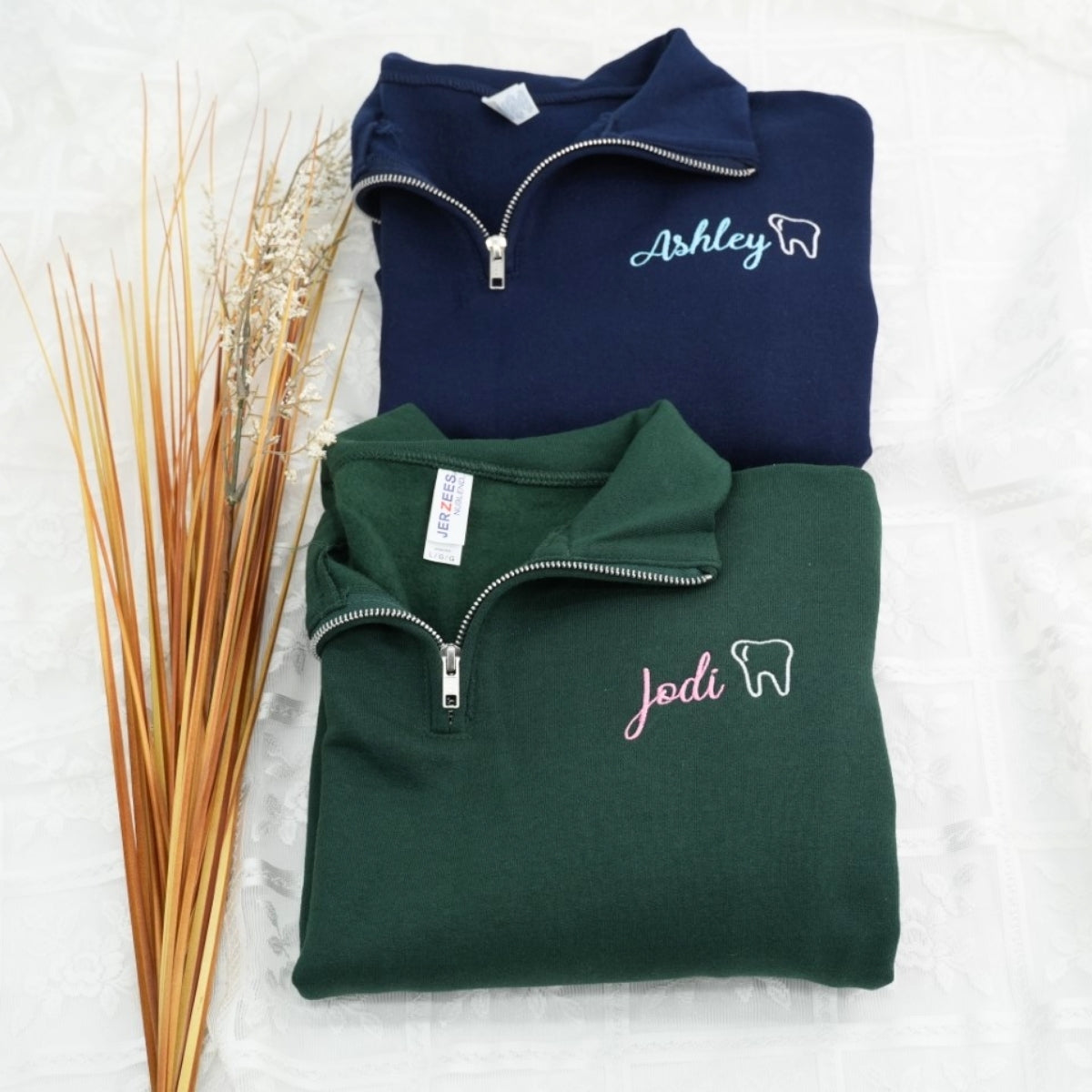 Custom Dentist Name Embroidered Quarter-Zip - Personalized Dental Apparel - Professional Gift