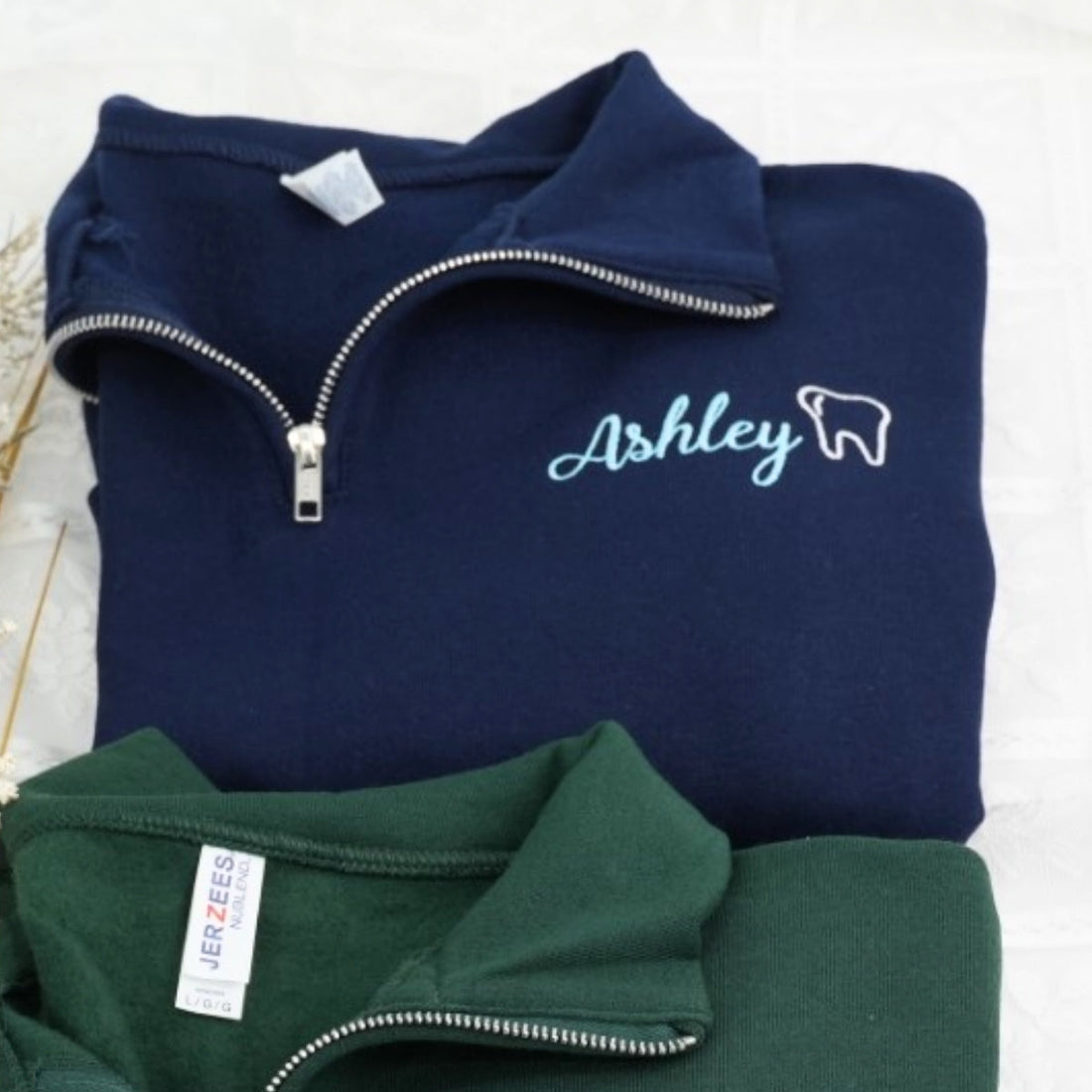 Custom Dentist Name Embroidered Quarter-Zip - Personalized Dental Apparel - Professional Gift