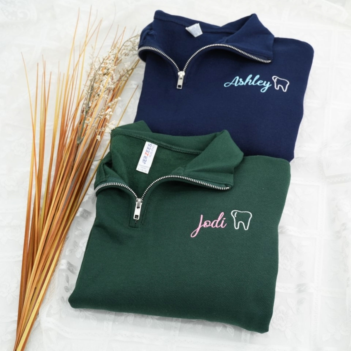 Custom Dentist Name Embroidered Quarter-Zip - Personalized Dental Apparel - Professional Gift