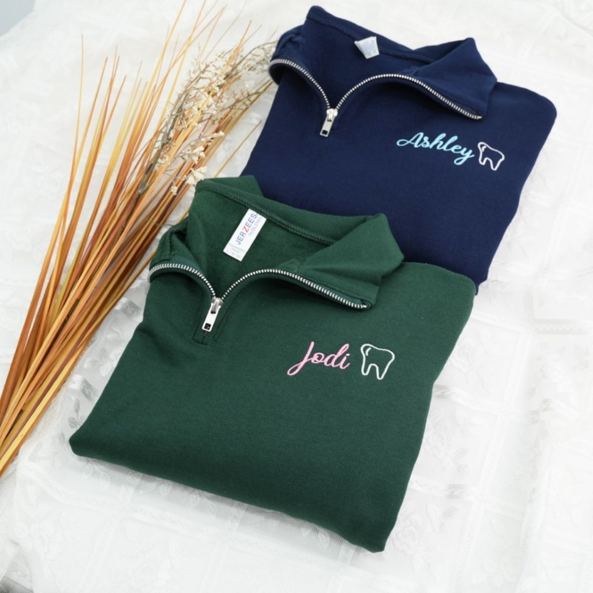 Custom Dentist Name Embroidered Quarter-Zip - Personalized Dental Apparel - Professional Gift