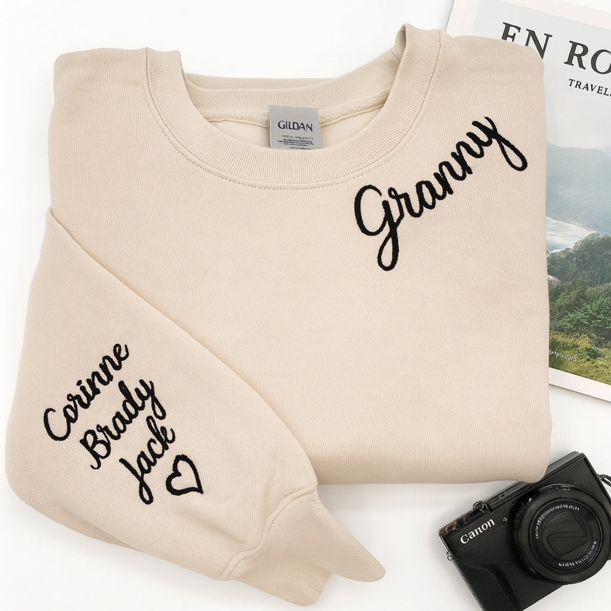 Granny Custom Embroidered Sweatshirt - Personalized with Grandchildren Names - Grandma Gift