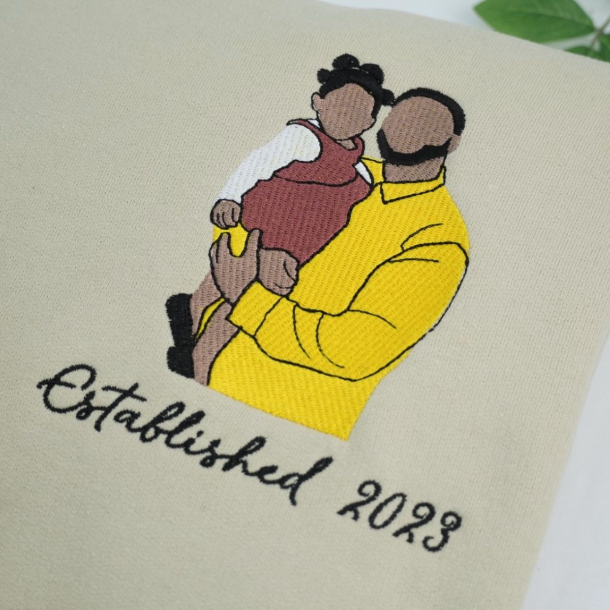 New Dad Custom Embroidered Hoodie - Baby Name Footprints - Personalized Father's Day Gift