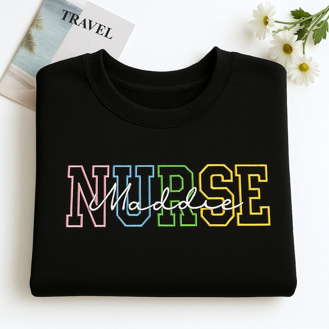 Nurse Custom Embroidered Hoodie - Personalized Name Healthcare Apparel - RN Gift