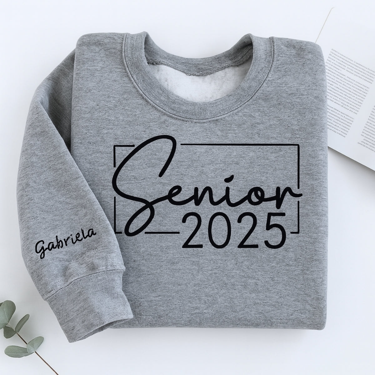 Senior 2025 Custom Embroidered Hoodie - Personalized Graduation Sweatshirt Gift