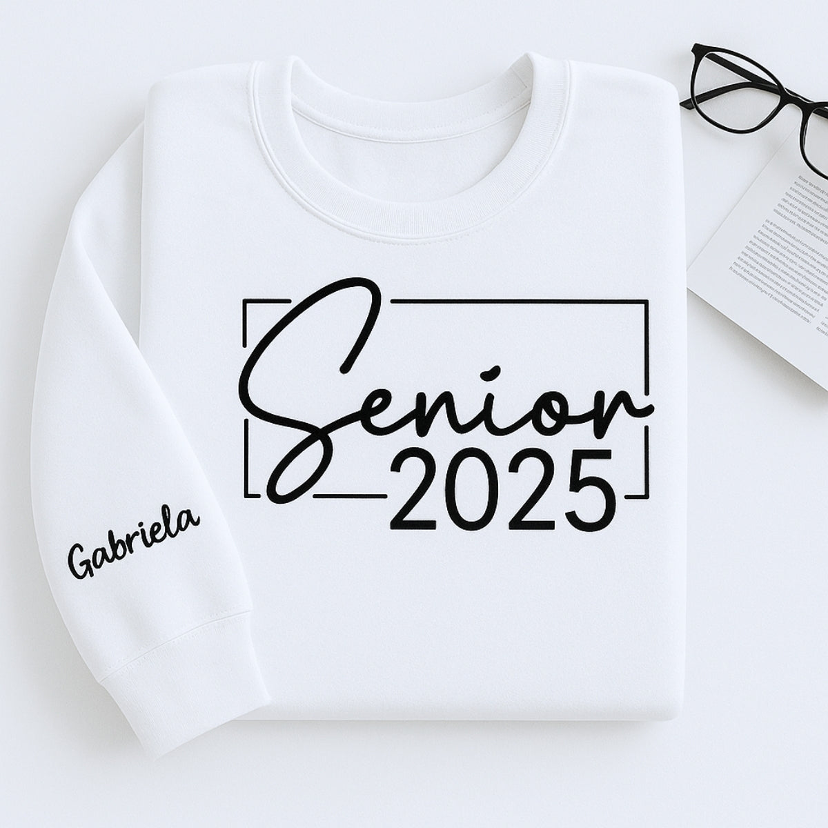 Senior 2025 Custom Embroidered Hoodie - Personalized Graduation Sweatshirt Gift