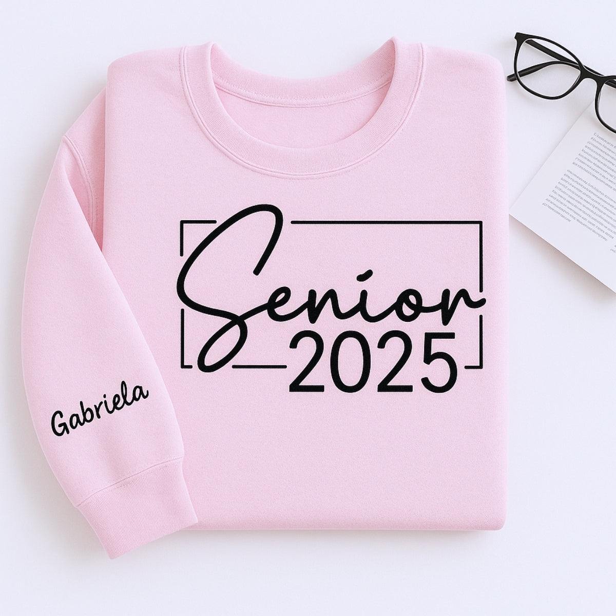Senior 2025 Custom Embroidered Hoodie - Personalized Graduation Sweatshirt Gift
