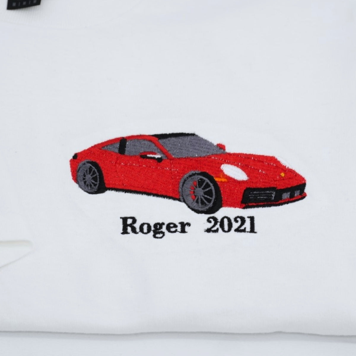 Sports Car Custom Embroidered T-Shirt - Personalized Auto Apparel Gift for Car Lovers