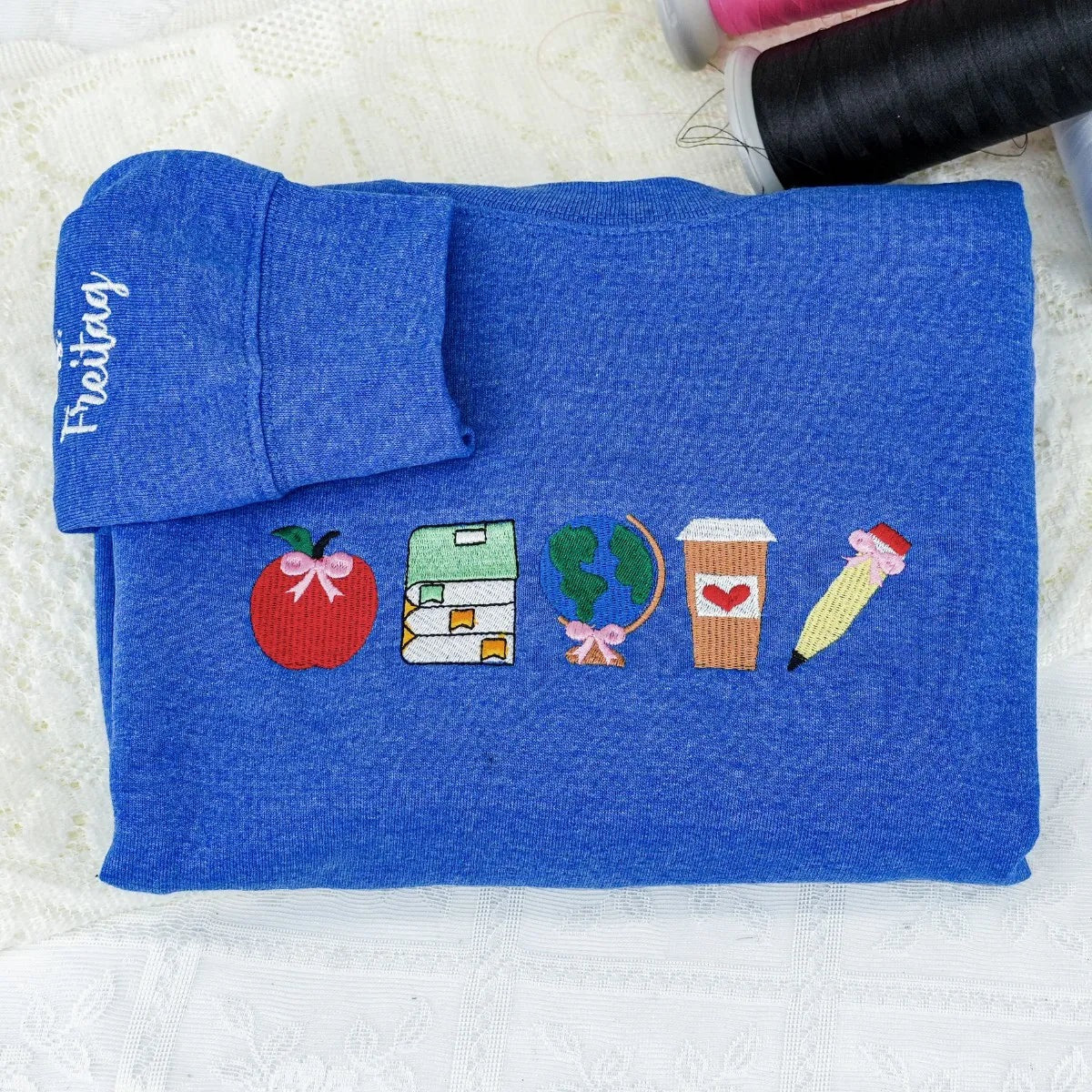 Teacher Custom Embroidered Shirt - Personalized Educator Appreciation Gift Hoodie