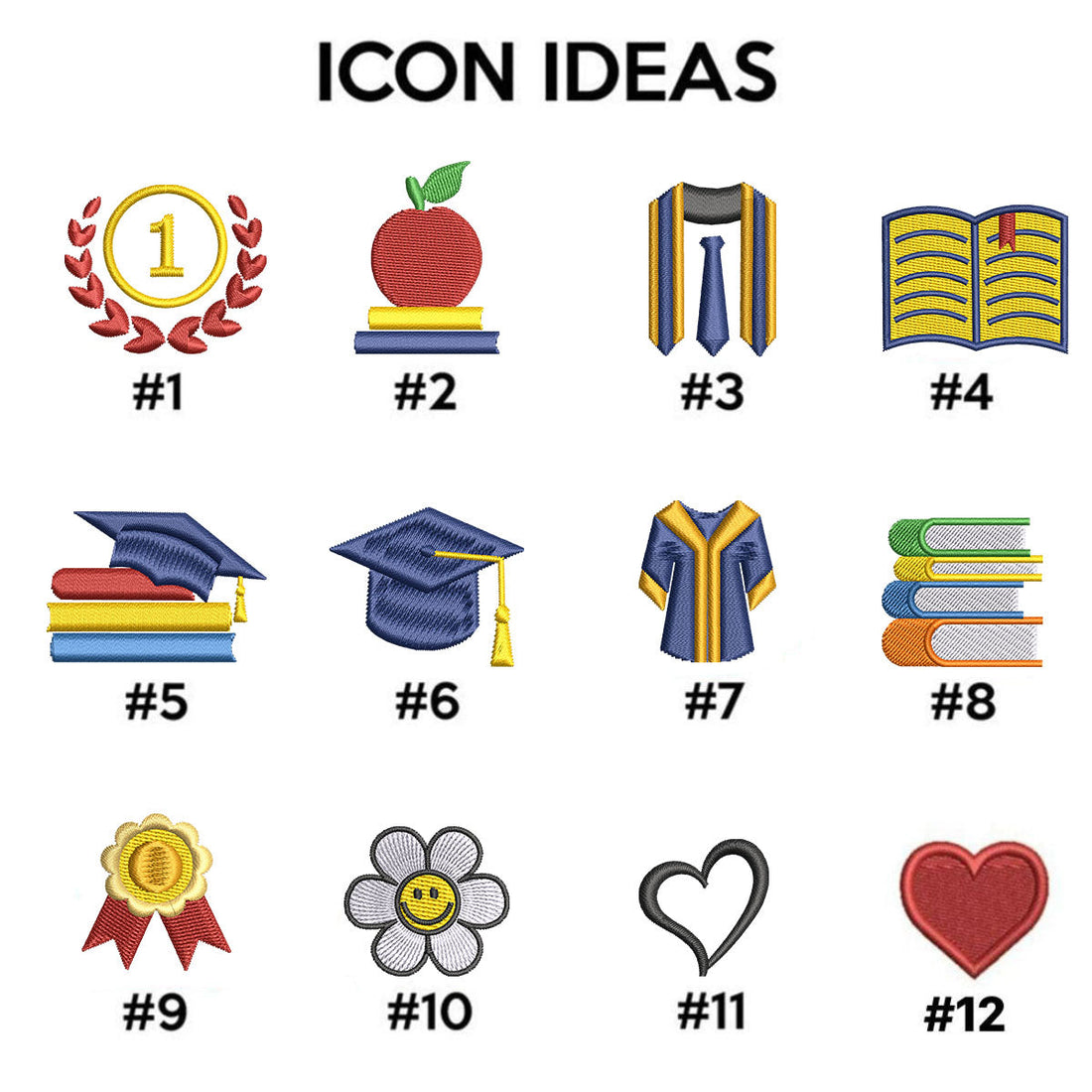 University Custom Embroidered Sweatshirt - Personalized College Floral Apparel